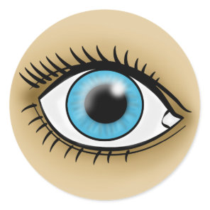 Blue Eye icon Classic Round Sticker