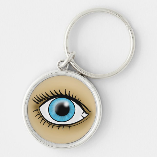 Blue Eye icon Keychain (Front)