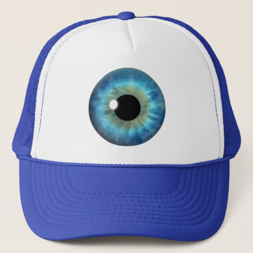 Blue Eye Iris Cool Eyeball Fun Custom Hats