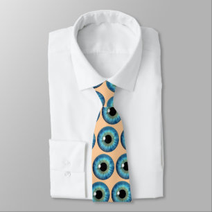 Blue Eye Iris Eyeball Cool Custom Neck Tie