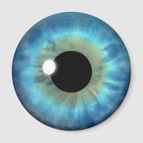 Blue Eye Iris Eyeball Cool Custom Round Magnet