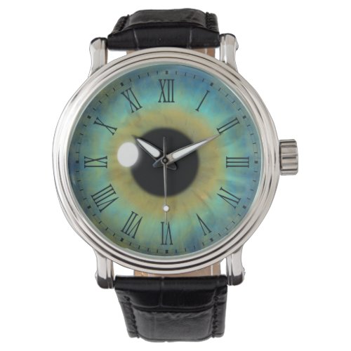 Blue Eye Iris Eyeball Cool Custom Wrist Watches