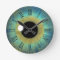 Blue Eye Iris Eyeball Medium Round Roman Clock