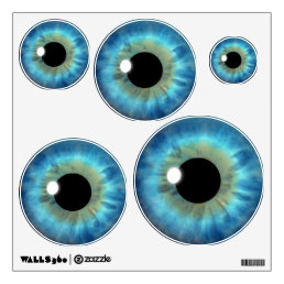 Blue Eye Iris Eyeballs Circles Shapes Wall Decals