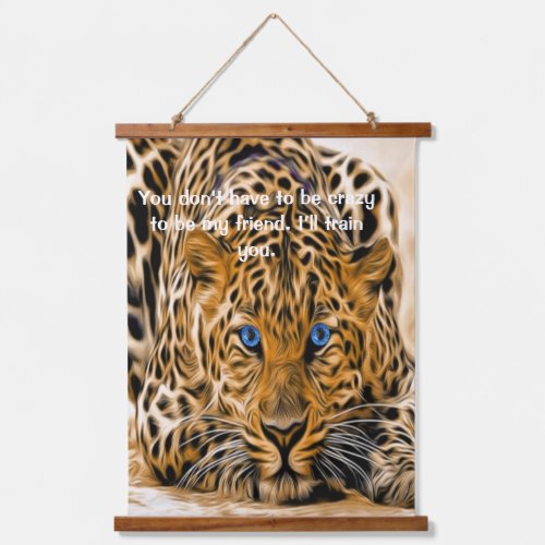 Blue Eye Leopard  Hanging Tapestry