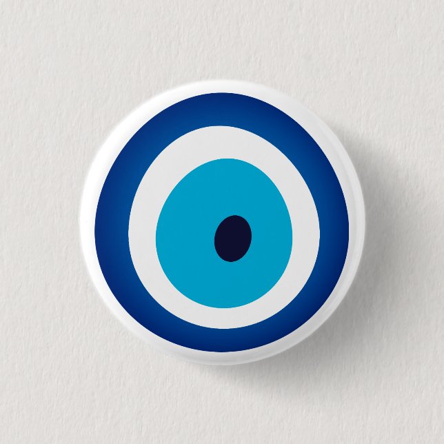 Blue Eye Lucky Charm Button (Front)