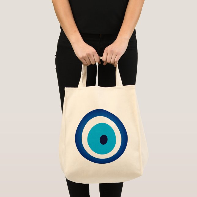 Blue Eye Lucky Charm Tote Bag (Front (Product))