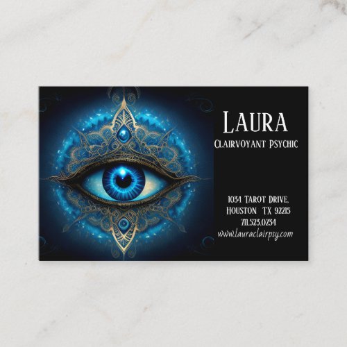 Blue Eye Mandala Clairvoyant Psychic  Business Card