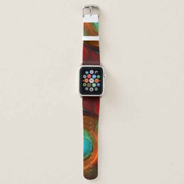 Blue Eye Modern Abstract Fine Art Cool Pattern #16 Apple Watch Band (Front)
