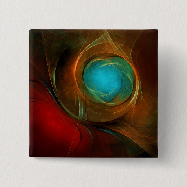 Blue Eye Modern Abstract Fine Art Cool Pattern #16 Button (Front)