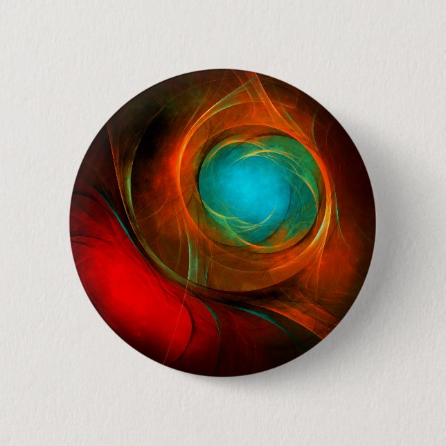 Blue Eye Modern Abstract Fine Art Cool Pattern #16 Button (Front)