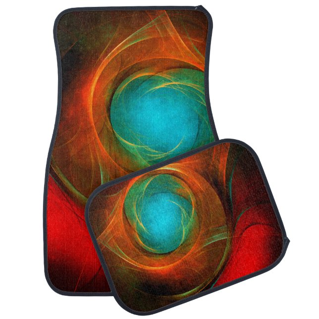 Blue Eye Modern Abstract Fine Art Cool Pattern #16 Car Floor Mat (Set)