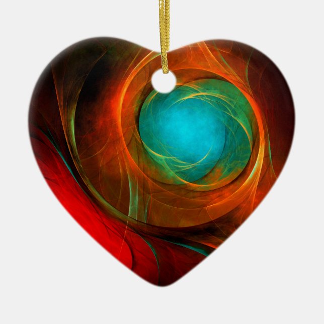 Blue Eye Modern Abstract Fine Art Cool Pattern #16 Ceramic Ornament (Front)