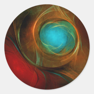 Blue Eye Modern Abstract Fine Art Cool Pattern #16 Classic Round Sticker