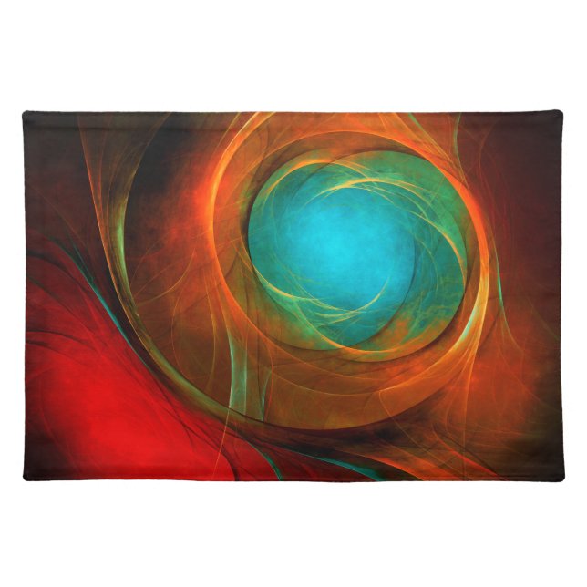 Blue Eye Modern Abstract Fine Art Cool Pattern #16 Cloth Placemat (Front)