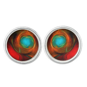 Blue Eye Modern Abstract Fine Art Cool Pattern #16 Cufflinks