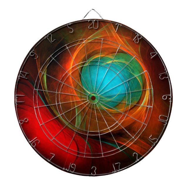 Blue Eye Modern Abstract Fine Art Cool Pattern #16 Dart Board (Front)