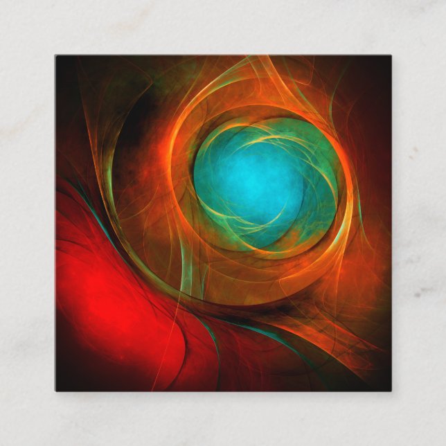 Blue Eye Modern Abstract Fine Art Cool Pattern #16 Enclosure Card (Front)