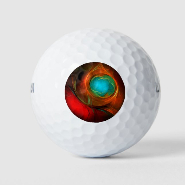 Blue Eye Modern Abstract Fine Art Cool Pattern #16 Golf Balls (Front)