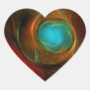 Blue Eye Modern Abstract Fine Art Cool Pattern #16 Heart Sticker