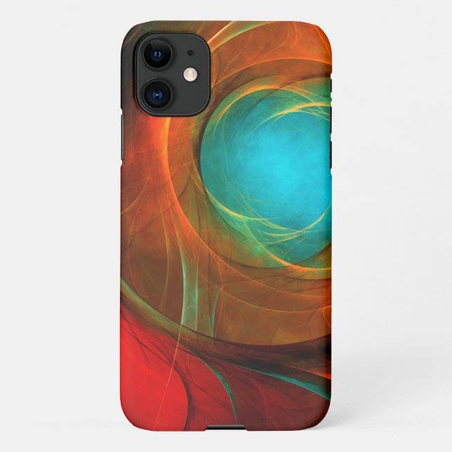 Blue Eye Modern Abstract Fine Art Cool Pattern #16 iPhone Case (Back)