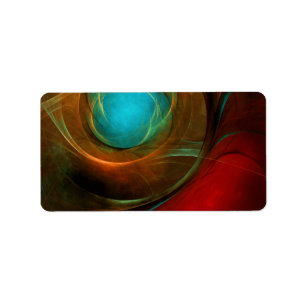 Blue Eye Modern Abstract Fine Art Cool Pattern #16 Label