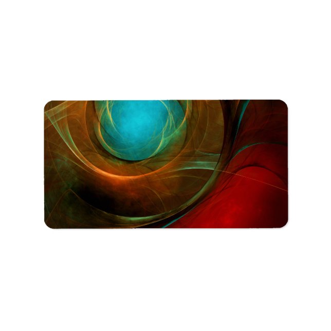 Blue Eye Modern Abstract Fine Art Cool Pattern #16 Label (Front)