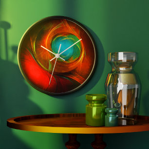 Blue Eye Modern Abstract Fine Art Cool Pattern #16 Large Clock