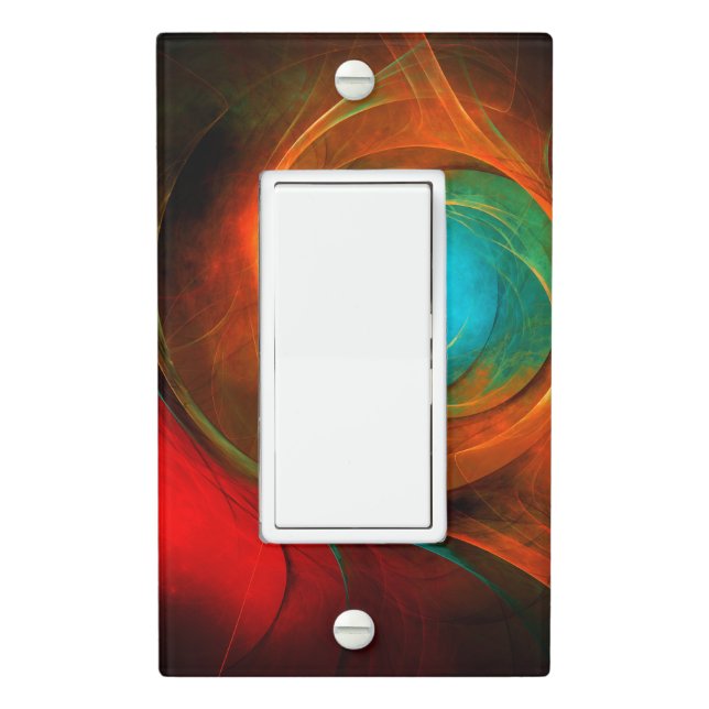 Blue Eye Modern Abstract Fine Art Cool Pattern #16 Light Switch Cover (In Situ)