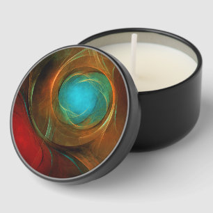 Blue Eye Modern Abstract Fine Art Cool Pattern #16 Mini Candle Favors