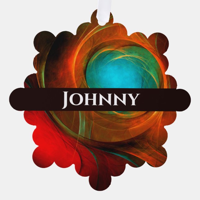 Blue Eye Modern Abstract Fine Art Cool Pattern #16 Ornament Card (Front)