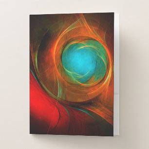 Blue Eye Modern Abstract Fine Art Cool Pattern #16 Pocket Folder