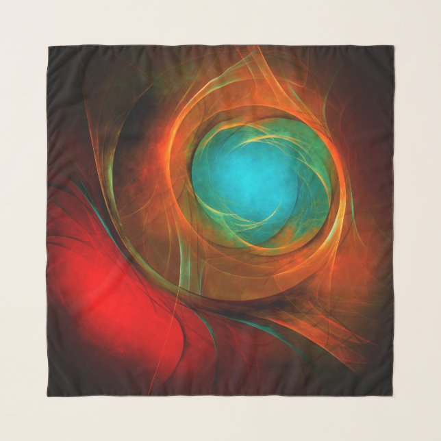 Blue Eye Modern Abstract Fine Art Cool Pattern #16 Scarf (Front)