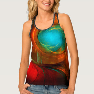 Blue Eye Modern Abstract Fine Art Cool Pattern #16 Tank Top