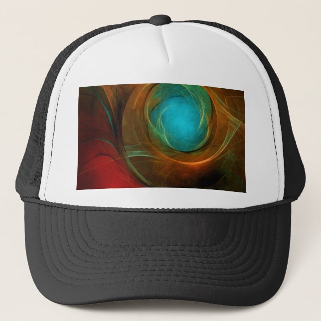 Blue Eye Modern Abstract Fine Art Cool Pattern #16 Trucker Hat (Front)