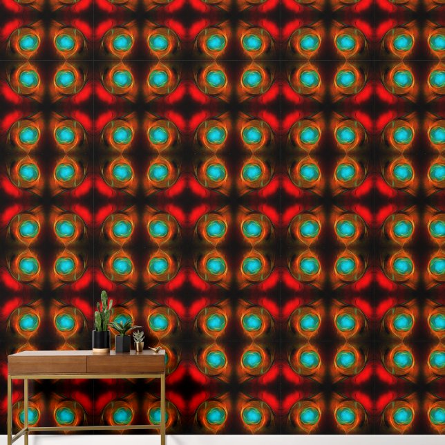 Blue Eye Modern Abstract Fine Art Cool Pattern #16 Wallpaper (Hallway)