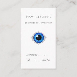 Blue Eye Optometrist Clinic Business Card