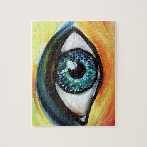 Blue Eye Painting Jigsaw Puzzle