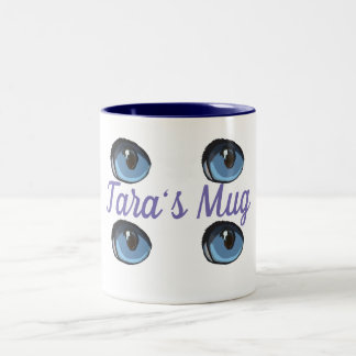Blue Eye Personalized Two-Tone Coffee Mug