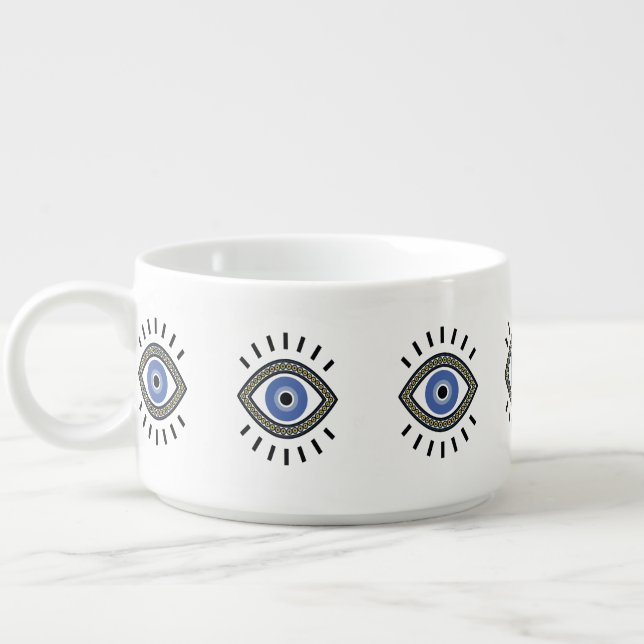 Blue eye protection from bad energy, evil eye bowl (Right)