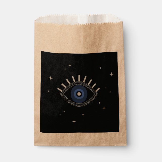 Blue eye protection from bad energy, evil eye favor bag (Front)