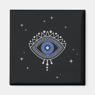 Blue eye protection from bad energy symbol magnet