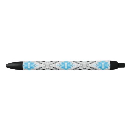 Blue Eye Shibori Tie Dye Rustic Pattern Black Ink Pen