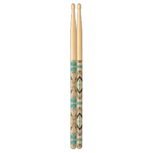 Blue Eye Shibori Tie Dye Rustic Pattern Drum Sticks