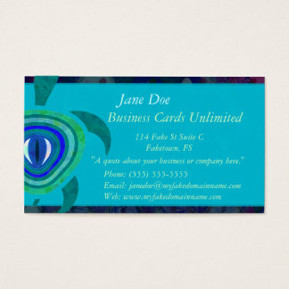 Blue Eye Turtle Business Card Template