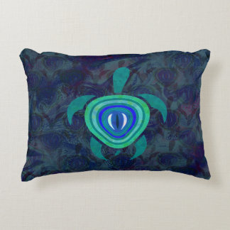 Blue Eye Turtle Decorative Pillow