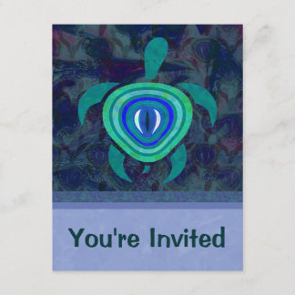 Blue Eye Turtle Invitations