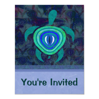 Blue Eye Turtle Invitations
