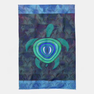 Blue Eye Turtle Kitchen Towels