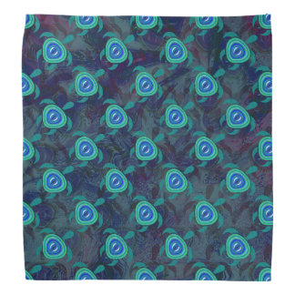 Blue Eye Turtle Pattern Bandana